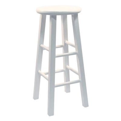 Image of White Wood Bar Stool